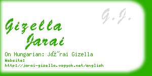 gizella jarai business card